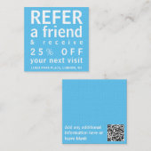 Visitenkarten - Empfehlen Sie einem Freund Sky Blu Quadratische Visitenkarte (Vorne/Hinten)