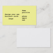 Visitenkarten entwerfen Ihre Selbst Visitenkarte (Vorne/Hinten)
