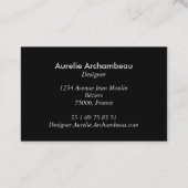 Visitenkarten - Eukalyptus Wreath B/W Visitenkarte (Rückseite)