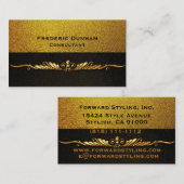 Visitenkarten - Extravagante Schwarz- und Goldkart Visitenkarte (Vorne/Hinten)