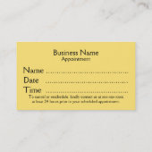 Visitenkarten Feminine Terminkarte (Rückseite)