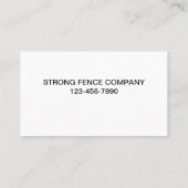 Visitenkarten Fence Company Visitenkarte (Rückseite)