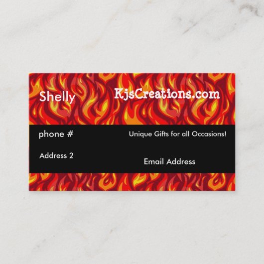 Visitenkarten Flames Flaming Company Visitenkarte (Vorderseite)