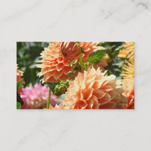 Visitenkarten Floral Orange Dahlia Blume Visitenkarte