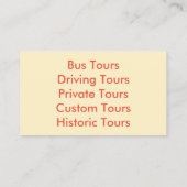 Visitenkarten - FLORIDA Visitenkarte (Rückseite)