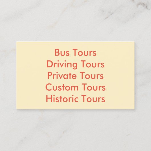 Visitenkarten - FLORIDA Visitenkarte (Rückseite)