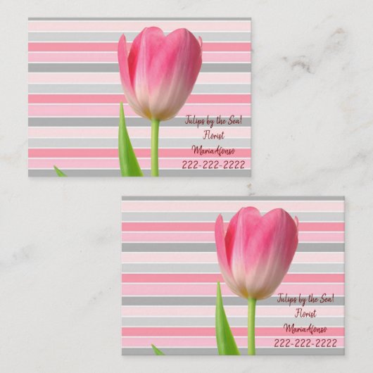 Visitenkarten, Floristisches BlumenStrip Visitenka Visitenkarte (Vorne/Hinten)