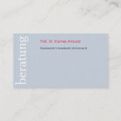 Visitenkarten Frischer Luxus Visitenkarte (Rückseite)