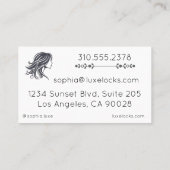 Visitenkarten-Friseur, beidseitig horizontal Visitenkarte (Rückseite)