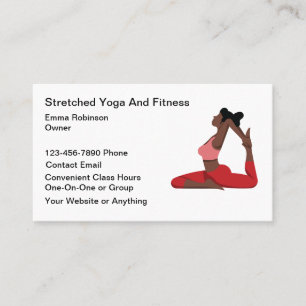 Visitenkarten für afroamerikanische Yogalehrer Visitenkarte