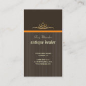Visitenkarten für Antiquitätenhändler Visitenkarte (Rückseite)