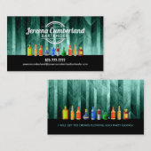 Visitenkarten für aquamarine Barkeeper Visitenkarte (Vorne/Hinten)