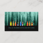 Visitenkarten für aquamarine Barkeeper Visitenkarte (Rückseite)