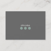 Visitenkarten für aquamarine Blume Visitenkarte (Rückseite)