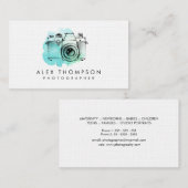 Visitenkarten für Aquarellkamera-Fotografen Visitenkarte (Vorne/Hinten)