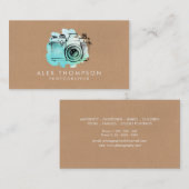 Visitenkarten für Aquarellkamera-Fotografen Visitenkarte (Vorne/Hinten)