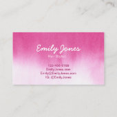 Visitenkarten für Aquarellpinke Visitenkarte (Rückseite)