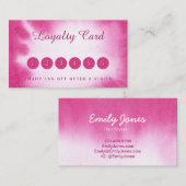 Visitenkarten für Aquarellpinke Visitenkarte (Vorne/Hinten)
