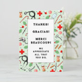 Visitenkarten für Ärzte Dankeskarte (Stehend Vorderseite)