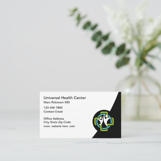 Visitenkarten für Ärzte im Gesundheitswesen Visitenkarte (Stehend Vorderseite)