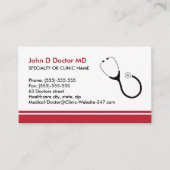 Visitenkarten für Ärzte oder medizinisches Persona Visitenkarte (Vorderseite)