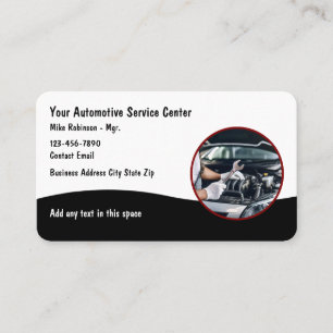 Visitenkarten für Automechaniker-Autoreparaturunte Visitenkarte