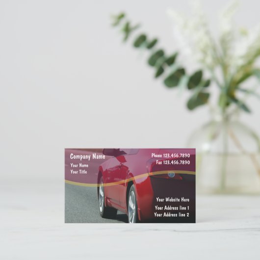 Visitenkarten für Automobile Visitenkarte (Stehend Vorderseite)