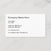 Visitenkarten für Automobile Visitenkarte (Rückseite)