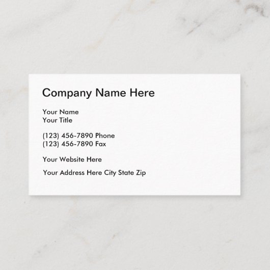 Visitenkarten für Automobile Visitenkarte (Rückseite)