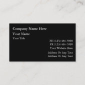 Visitenkarten für Automobile Visitenkarte (Rückseite)