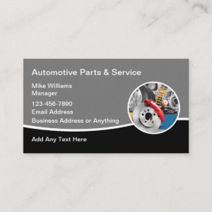 Visitenkarten für Automobilteile und Reparaturdien Visitenkarte