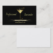 Visitenkarten für Barkeeper - Gold-Klassiker Visitenkarte (Vorne/Hinten)