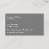 Visitenkarten für Bauarchitekten Visitenkarte (Rückseite)