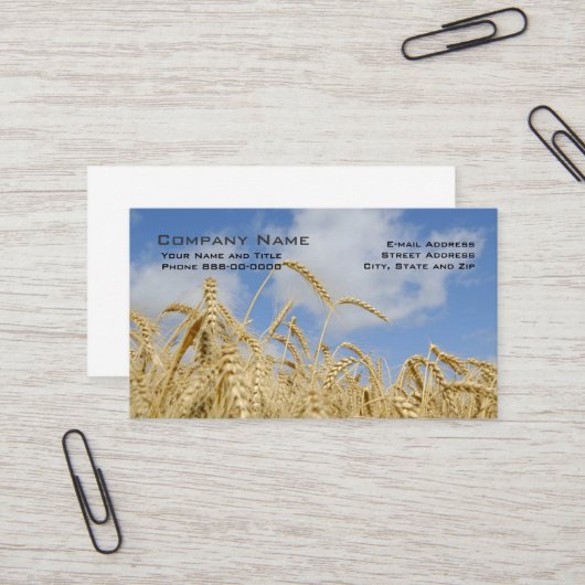 Visitenkarten für Bauer von Weizen Visitenkarte (Vorderseite/Rückseite Beispiel)