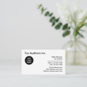 Visitenkarten für Berufliche Logos der Steuerprüfe Visitenkarte (Stehend Vorderseite)