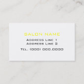 Visitenkarten für berufliche Maniküre Visitenkarte (Rückseite)