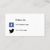 Visitenkarten für Berufliche Netzwerke Visitenkarte (Rückseite)