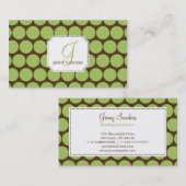 Visitenkarten für bezaubernde Punkte - grün/braun Visitenkarte (Vorne/Hinten)