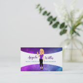 Visitenkarten für Blonde-Barkeeper-Logos Visitenkarte (Stehend Vorderseite)