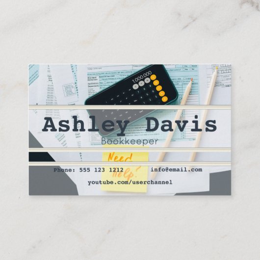 Visitenkarten für Buchhalter Visitenkarte (Rückseite)