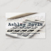 Visitenkarten für Buchhalter Visitenkarte (Rückseite)