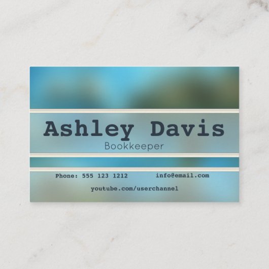 Visitenkarten für Buchhalter Visitenkarte (Rückseite)