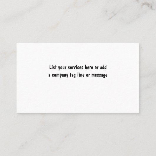 Visitenkarten für Carpenter Visitenkarte (Rückseite)