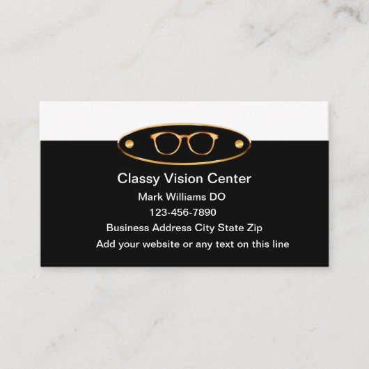 Visitenkarten für Classy Eye Doctor Vision Center Visitenkarte (Vorderseite)