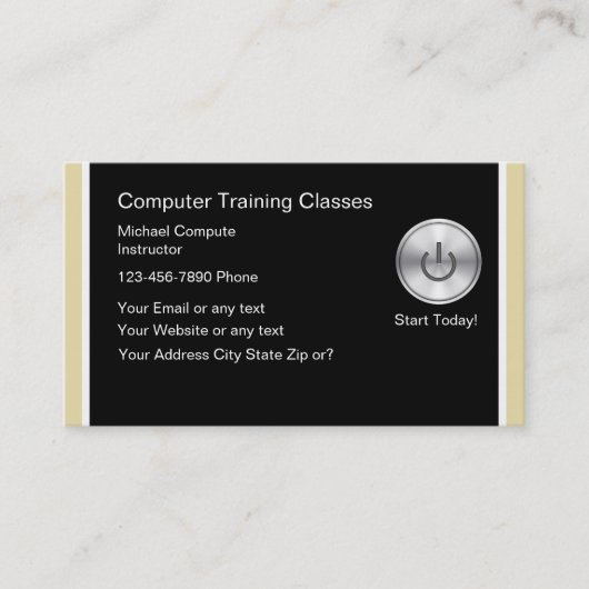 Visitenkarten für Computertraining Visitenkarte (Vorderseite)