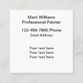 Visitenkarten für coole Maler Quadratische Visitenkarte (Rückseite)