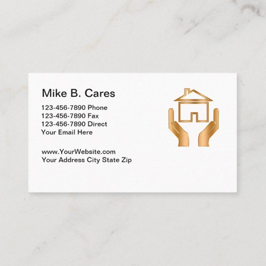 Visitenkarten für das Immobilienmanagement Visitenkarte (Rückseite)