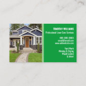 Visitenkarten für das Rasenmähen Visitenkarte (Rückseite)