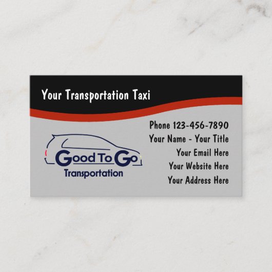 Visitenkarten für das Taxi Visitenkarte (Vorderseite)