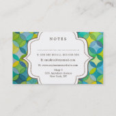 Visitenkarten für das Wasserfarbmuster Grafik-Desi Visitenkarte (Rückseite)